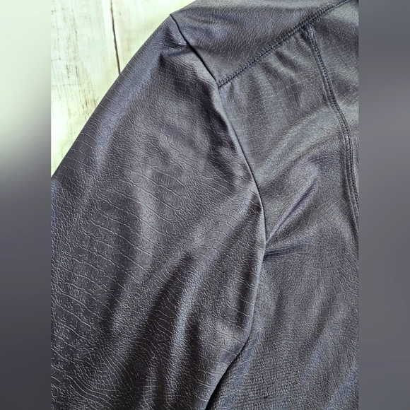 Blast Black Soft & Stretchy Animal Print Textured Zip up Jacket Blazer Coat - Picture 3 of 13